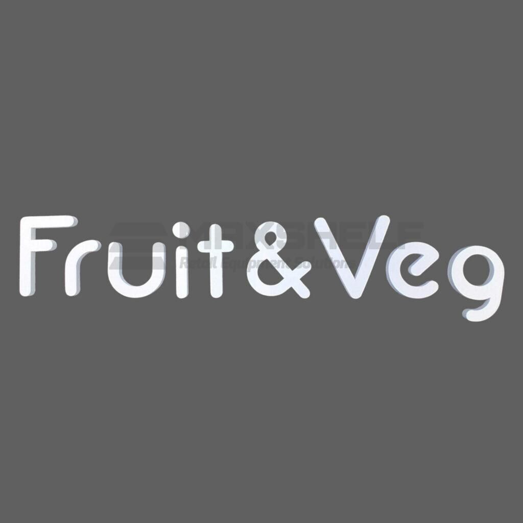3D Foam Letter Sign – "Fruit & Veg" | Self-Adhesive | 2099mm