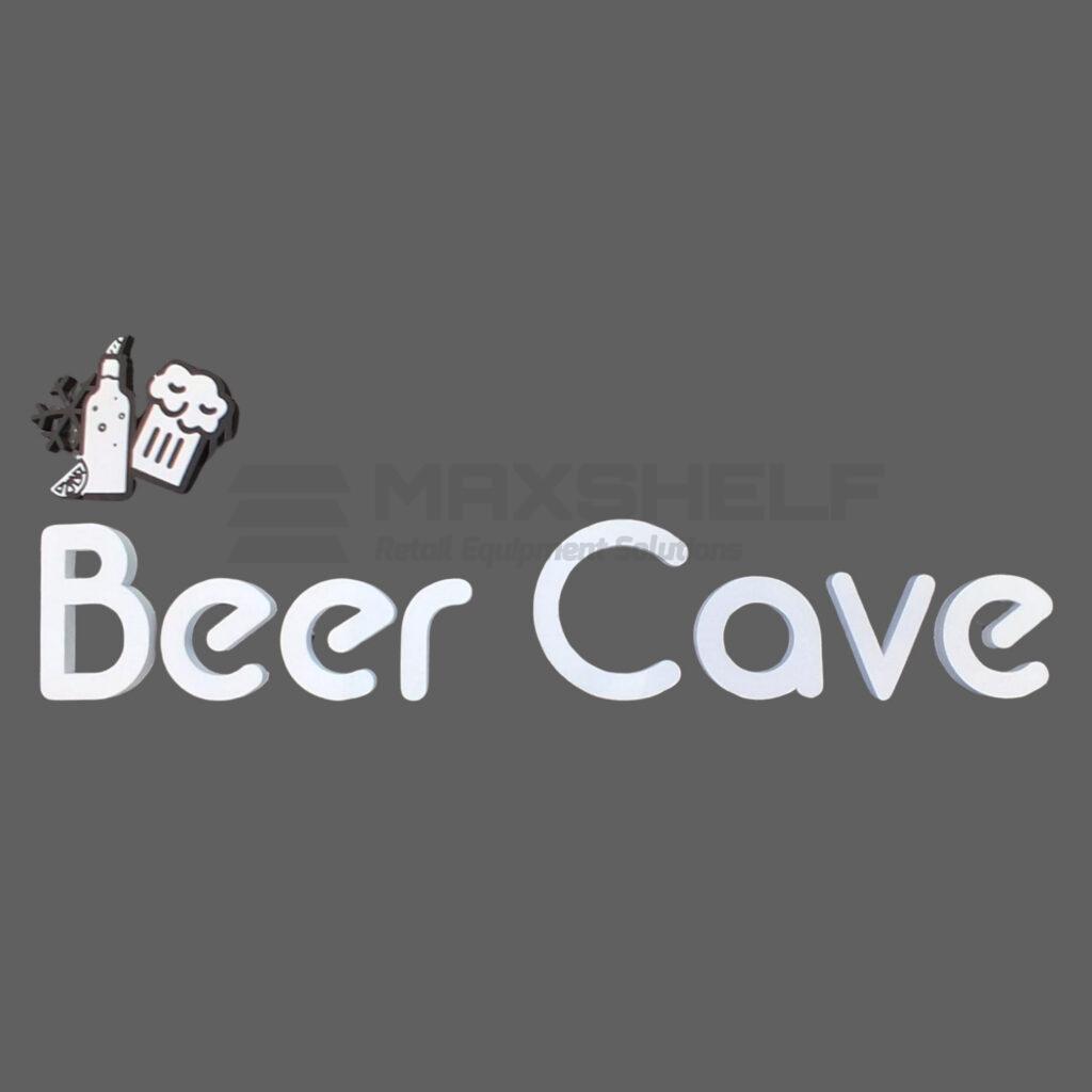 3D Foam Letter Sign – "Beer Cave" with Icons | Self-Adhesive | 2594mm